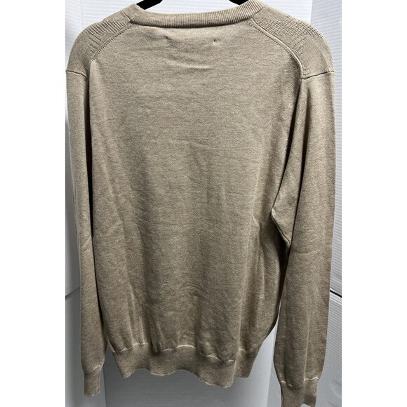Perry Ellis Sweater Tan Men’s Medium Pullover Crew Neck NWT - Picture 3 of 6